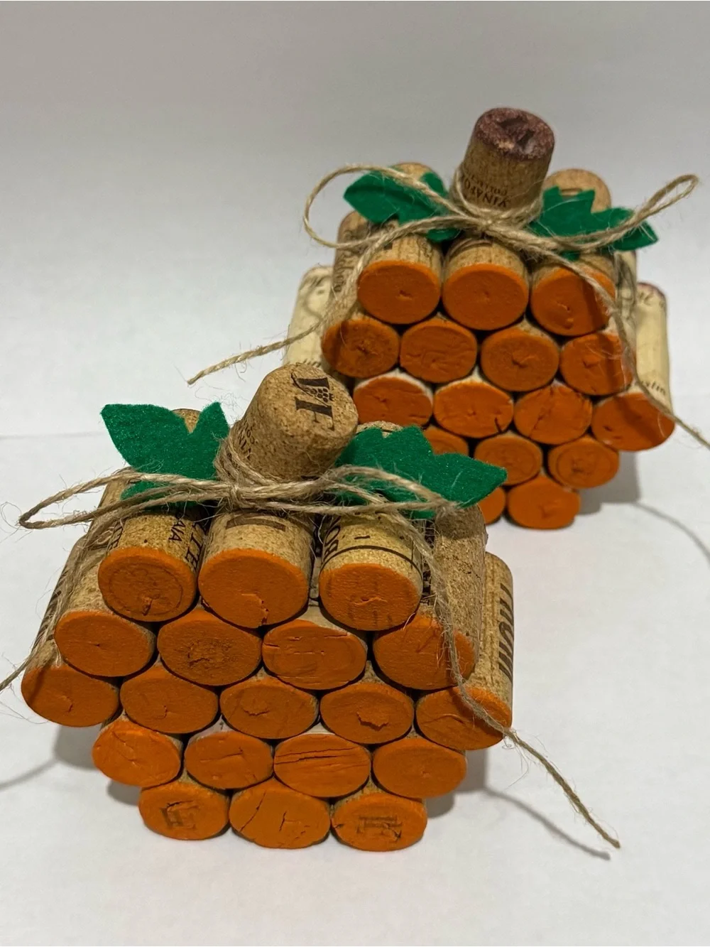 Wine Cork Pumpkins home Party Decor handmade